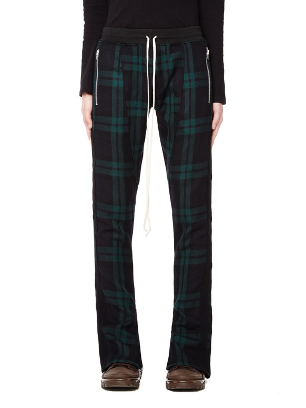 Fear of God 5th Collection Tartan Wool Track Pants Green Plaid - Size M
